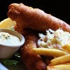 Plate of fish and chips
